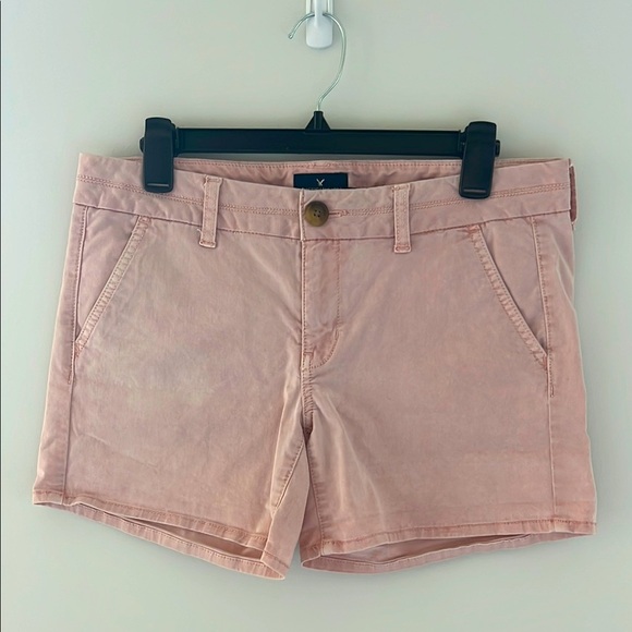 Women’s American Eagle Outfitters Pink Midi Shorts size 8 - Picture 1 of 7